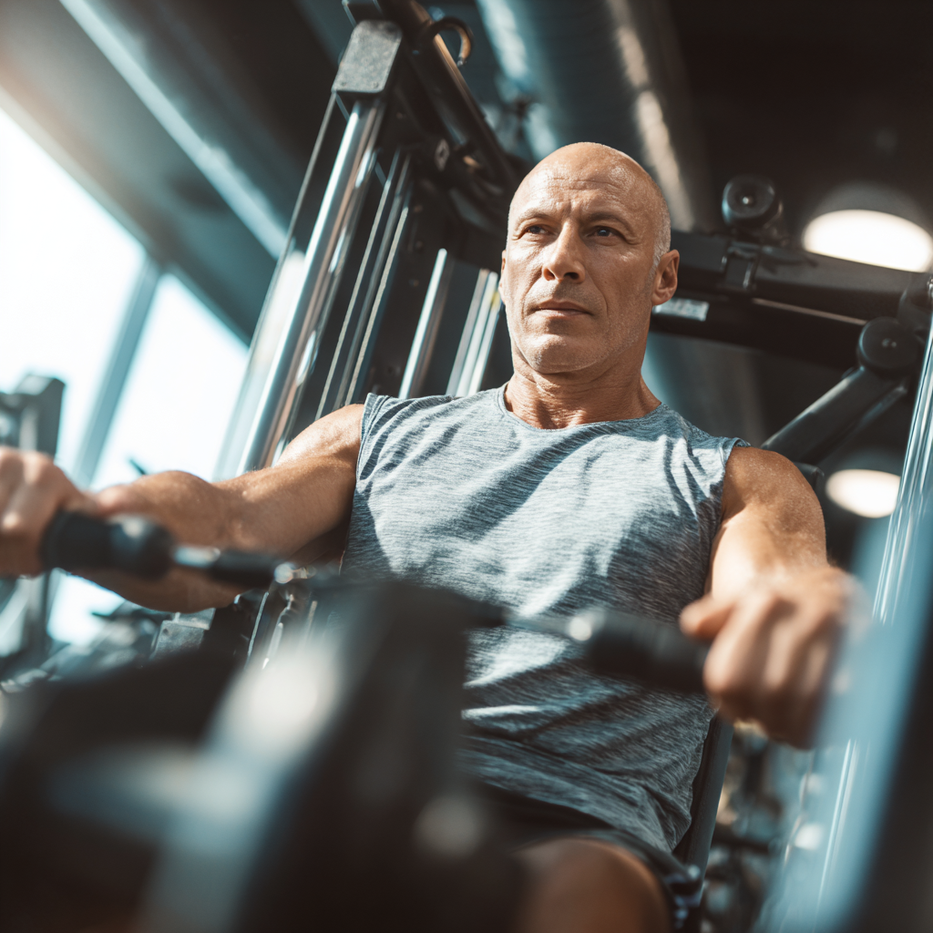 Happy Ukrainian family of three generations enjoying healthy meal together at a wooden dining table with colorful fresh vegetables and fruits